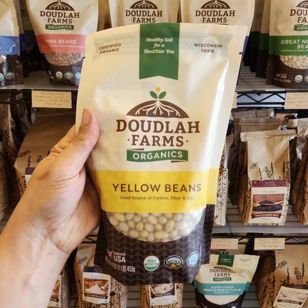Doudlah Farms Organics Yellow Beans - grown in Evansville, WI - 1 lb