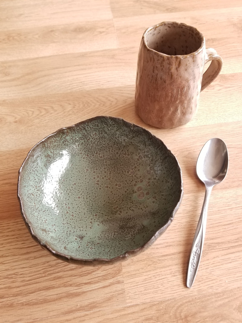 Cereal Bowl - Hand Built Pottery