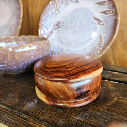 Tropical Hardwood Lidded Jewelry Box - Fair Trade - Sustainably Harvested