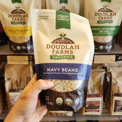 Doudlah Farms Organics Navy Beans - grown in Evansville, WI - 1 lb