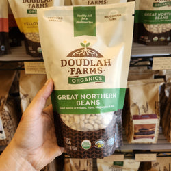 Doudlah Farms Organics Great Northern Beans - grown in Evansville, WI - 1 lb