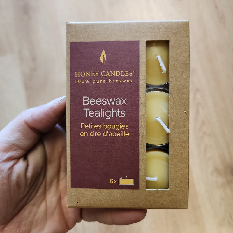 Honey Candle Co. Beeswax Tea Lights, 6-pack