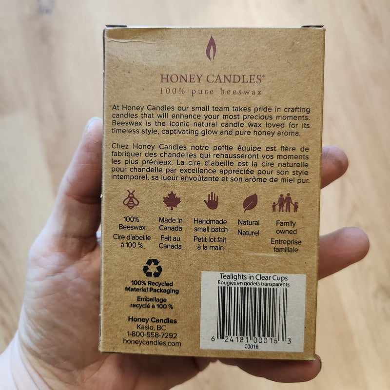 Honey Candle Co. Beeswax Tea Lights, 6-pack