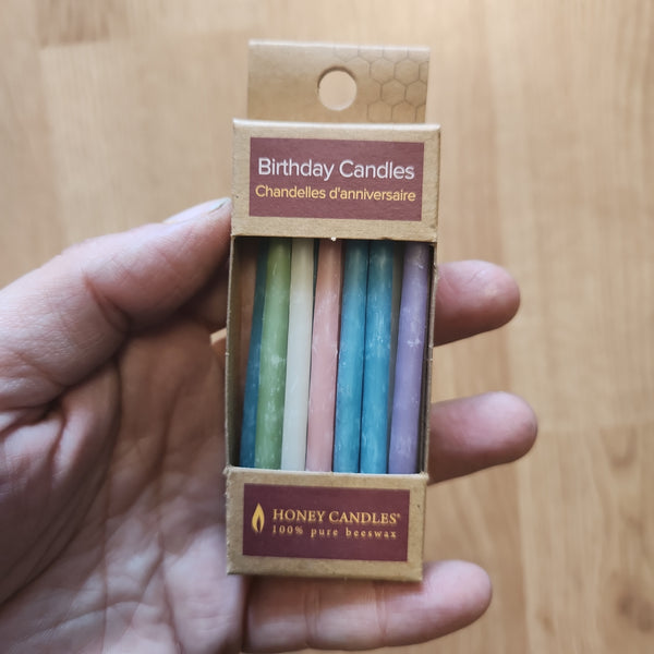 Honey Candle Co. Beeswax Birthday Candles, 20-pack
