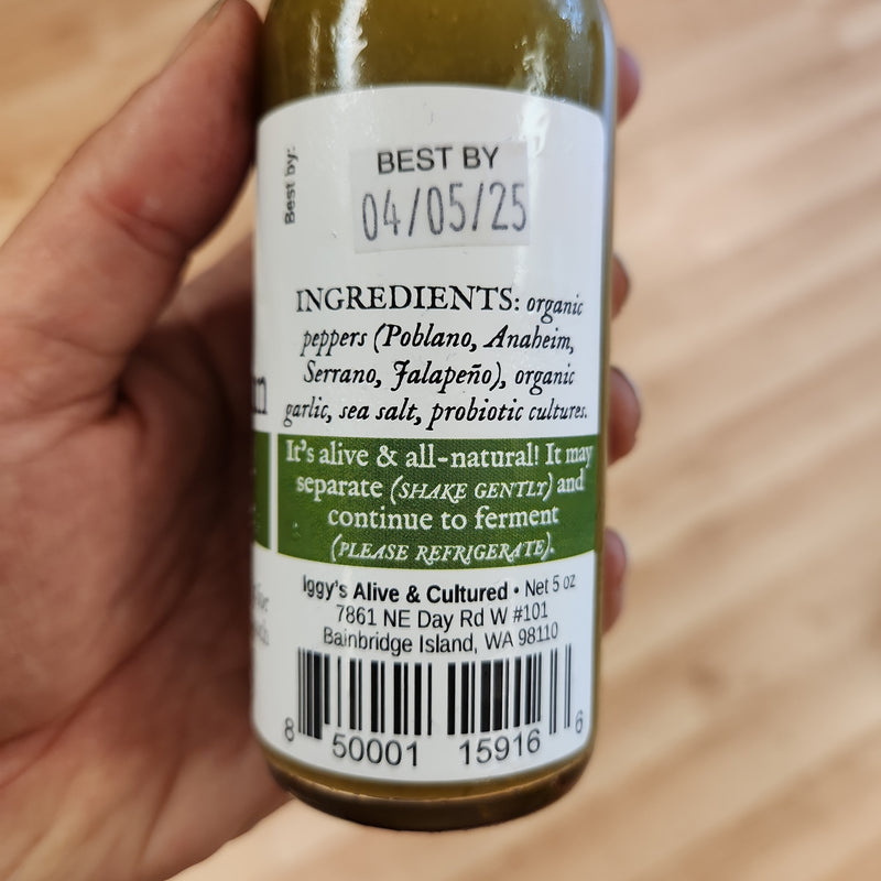 Iggy's Greenman Fermented Hot Sauce - 5 oz