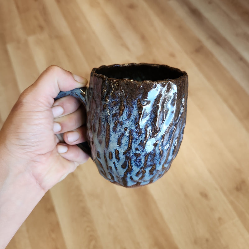 Extra Large Tree Trunk Pottery Mug