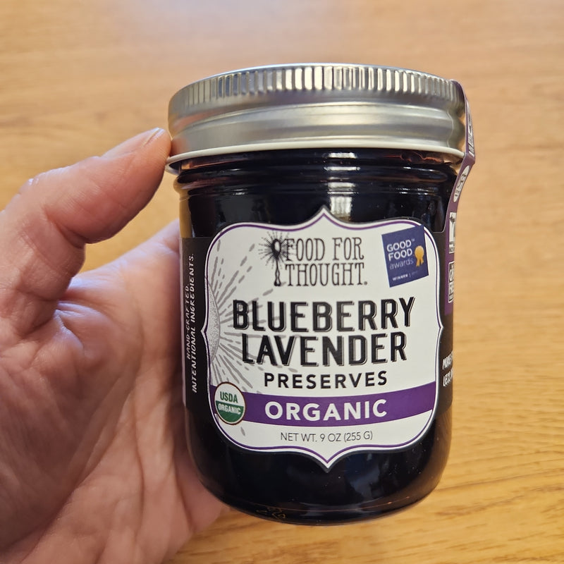 Organic Blueberry Lavender Preserves - Food For Thought - 9 oz.