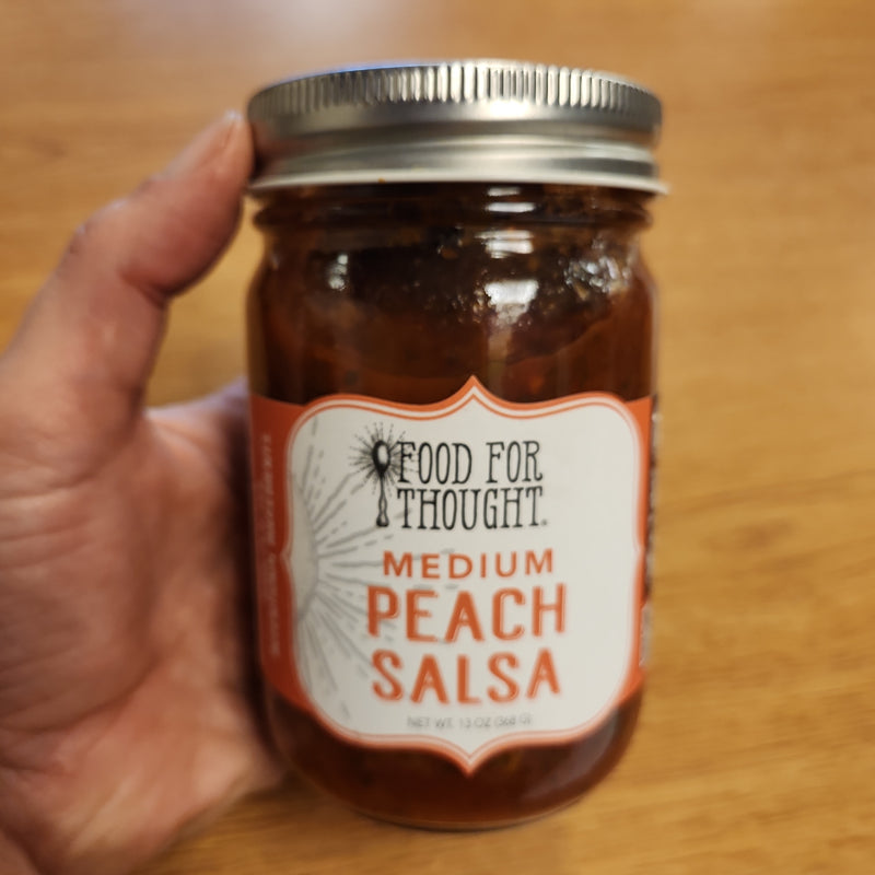 Medium Peach Salsa - Food For Thought - 13 oz.