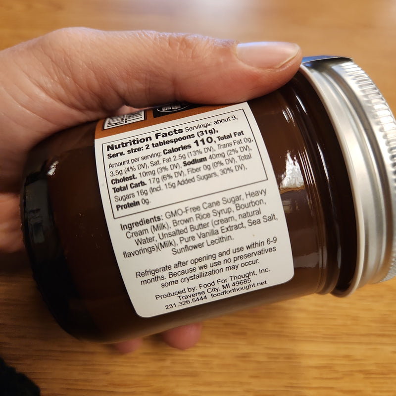 Bourbon Caramel Sauce - Food For Thought - 9 oz.