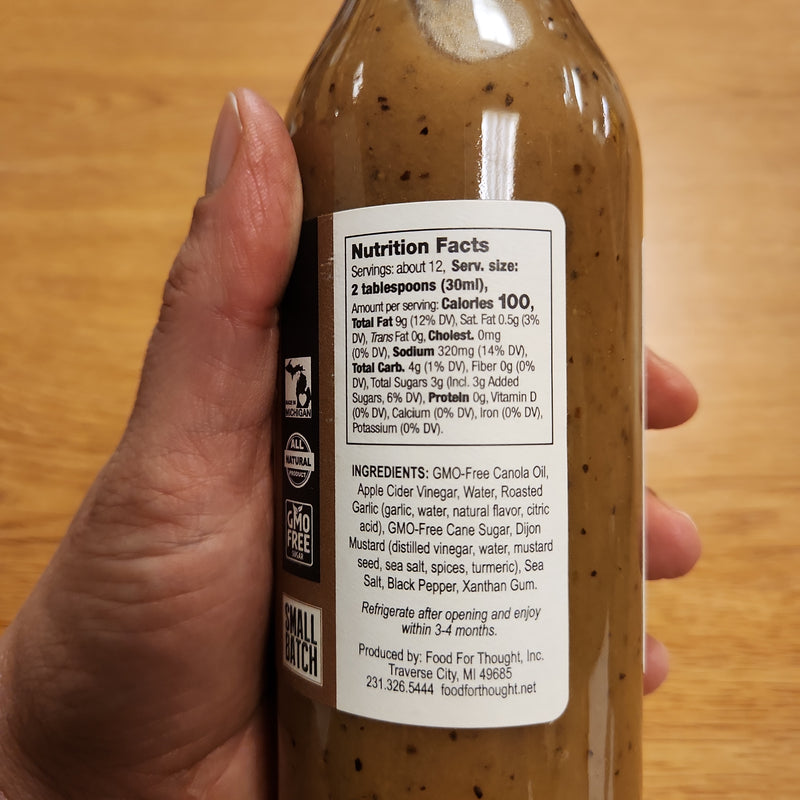 Roasted Garlic Dressing - Food For Thought - 12 oz.