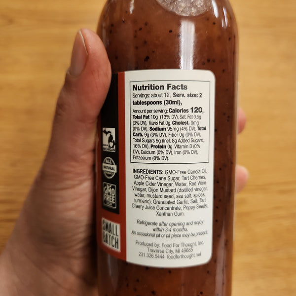 Cherry Poppyseed Dressing - Food For Thought - 12 oz.