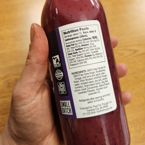 Blueberry Dressing with Lavender - Food For Thought - 12 oz.