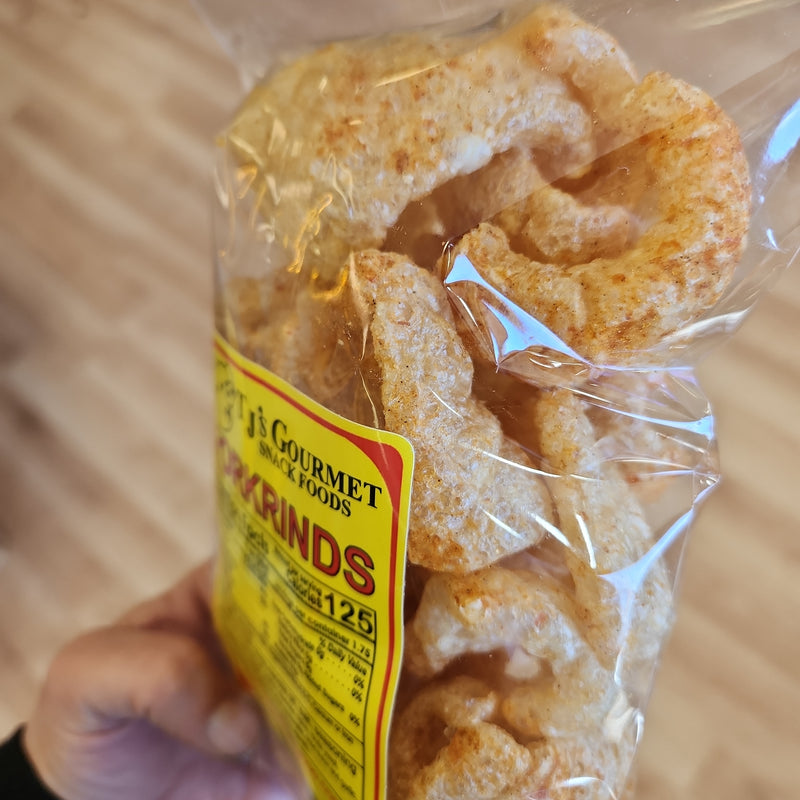 TJ's Gourmet Snack Foods - Porkrinds - Made in Beloit - 1.75 oz.