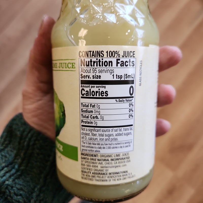 Santa Cruz Organic Lime Juice - 16 oz