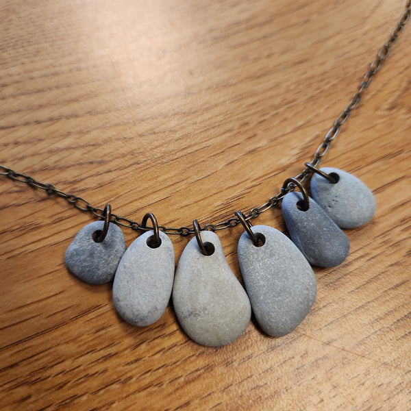 Rhythm Stone Necklace - Lake Michigan Stones