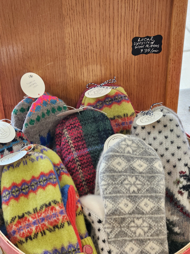 Upcycled Wool Sweater Mittens - Handmade in Roscoe IL