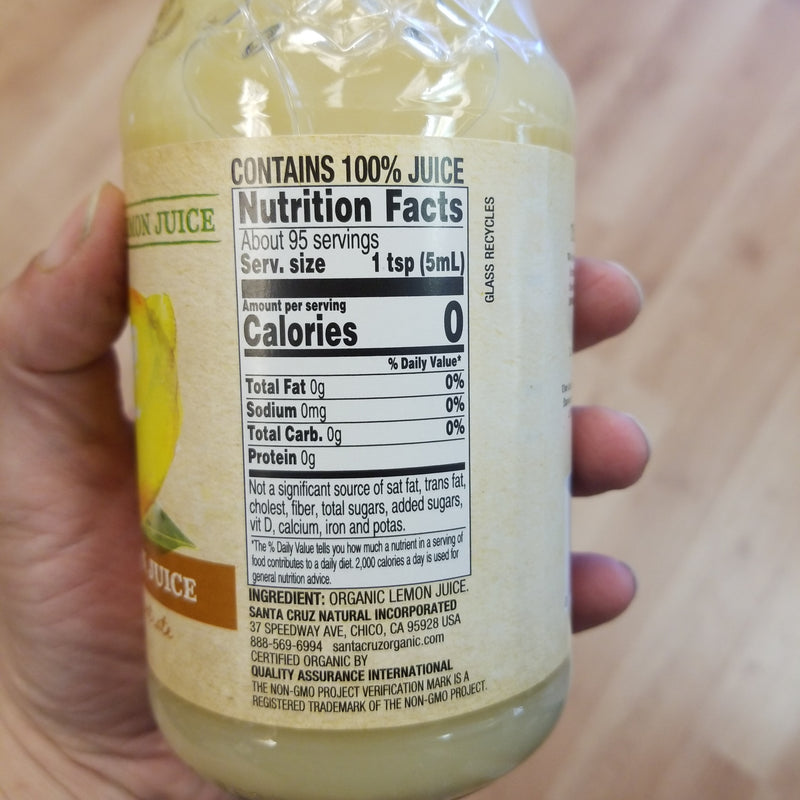 Santa Cruz Organic Lemon Juice - 16 oz