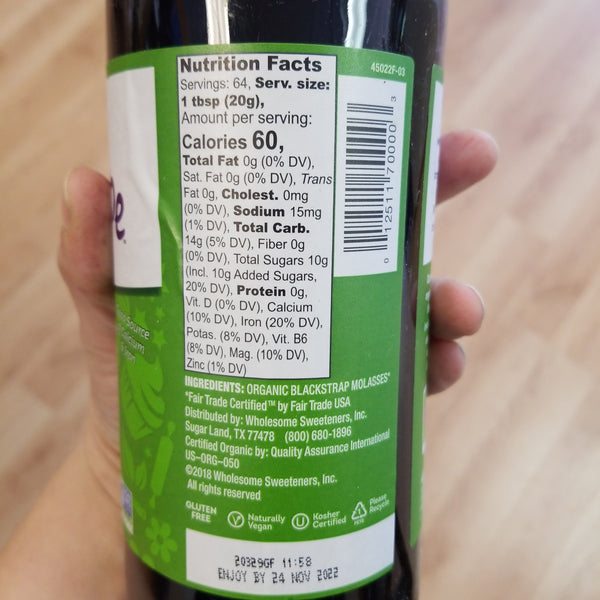 Wholesome Organic Molasses - Fair Trade - 32 fl. oz.