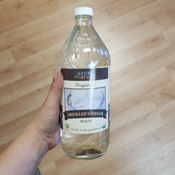 Organic Distilled White Vinegar - 32 oz in glass jar