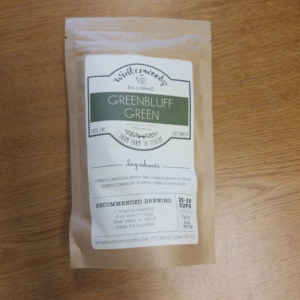 Winterwoods Greenbluff Green Tea - Caffeinated - 2 oz