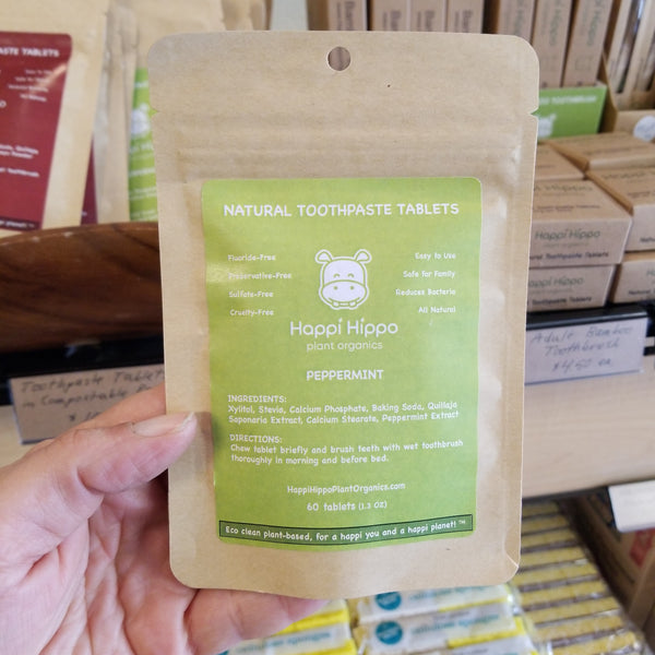 Natural Toothpaste Tablets - Happi Hippo Plant Organics