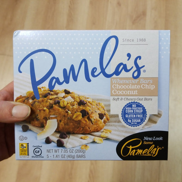 Pamela's Whenever Bars - Chocolate Chip Coconut - Gluten Free - 5 bars