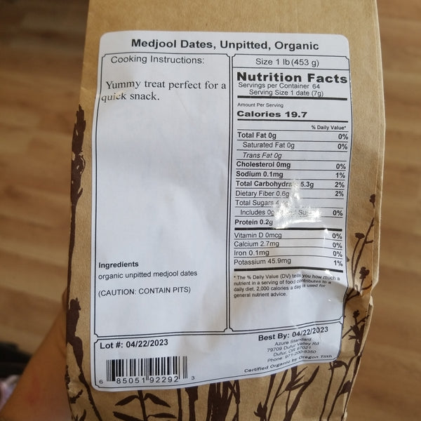 Organic Medjool Dates - 1 lb