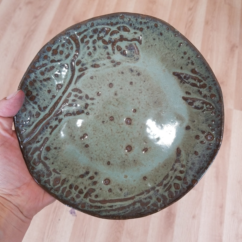 Snapping Turtle Pottery Plate