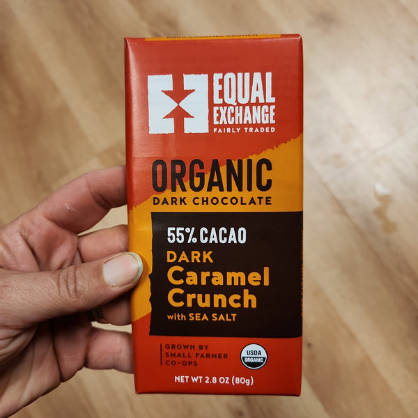 Equal Exchange Dark Chocolate With Caramel Crunch and Sea Salt Bar