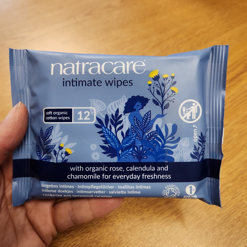 Natracare Intimate Wipes - 12 count
