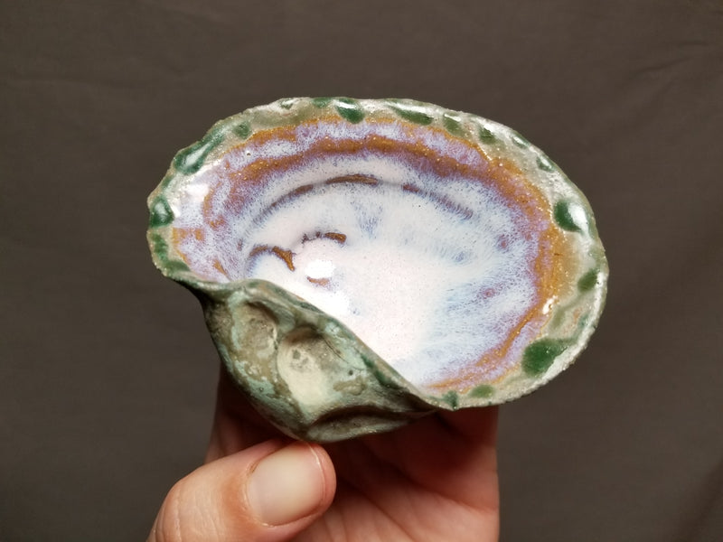 Ceramic Mussel Shell Trinket Dish
