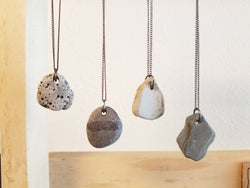 Simple Stone Necklace - Lake Michigan Stones