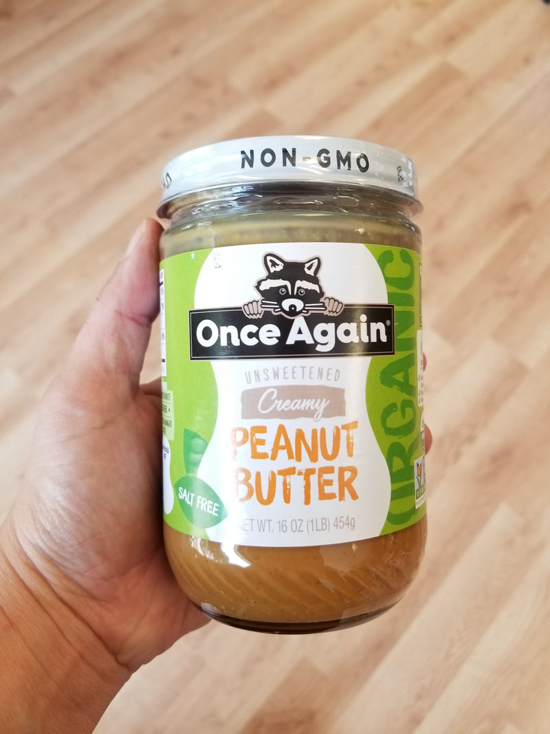 Creamy Organic Peanut Butter - NO SALT - Once Again Nut Butter