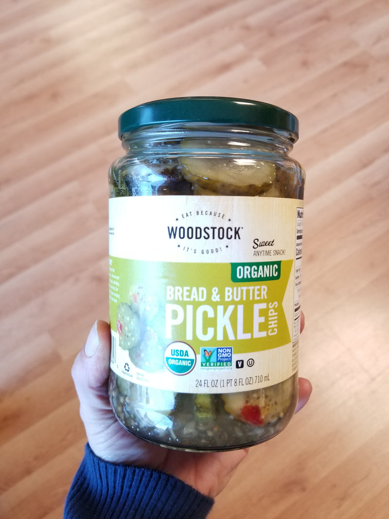 Organic Bread and Butter Pickles - Woodstock - 24 oz