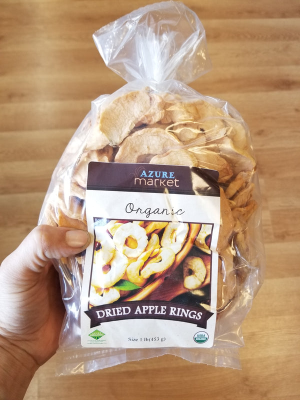 Organic Dried Apple Rings - 1 lb