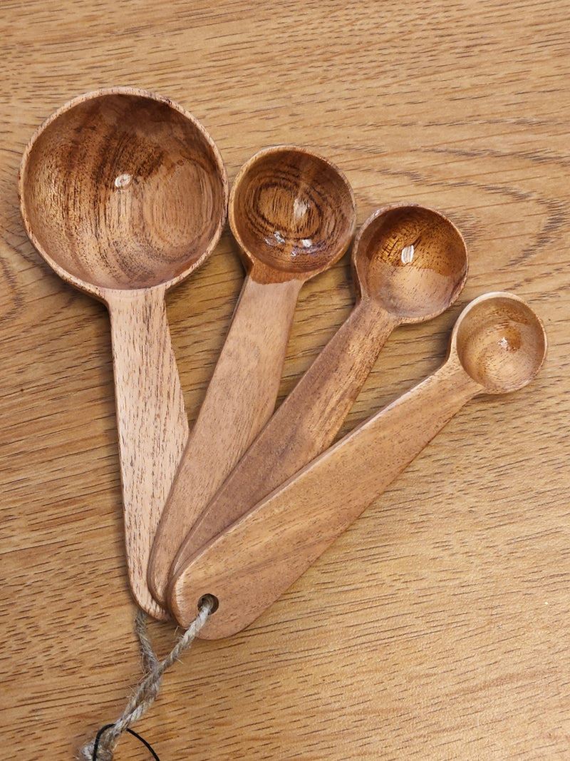 Wooden Measuring Spoons - Fair Trade - Neem Wood – Bountiful Beloit +  Authentic Arts