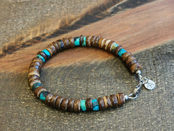 Men's Beaded Bracelet - Tribal Turquoise
