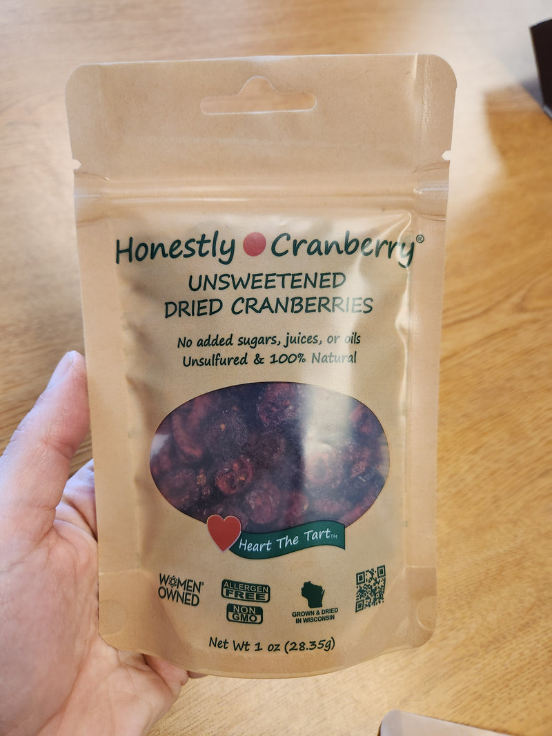 Unsweetened Dried Cranberries - Wisconsin Grown and Dried