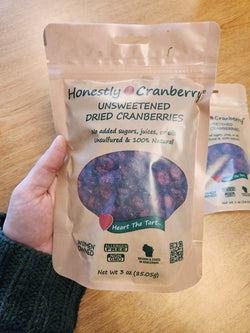 Unsweetened Dried Cranberries - Wisconsin Grown and Dried