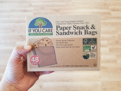 If You Care - Paper Snack and Sandwich Bags -  Unbleached - 48 bags