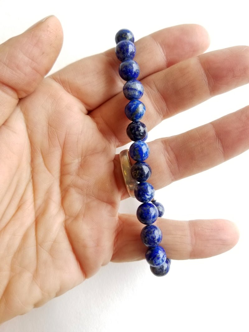 Men's Beaded Bracelet - Lapis Lazuli Beads