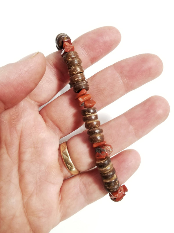 Men's Beaded Bracelet - Red Jasper