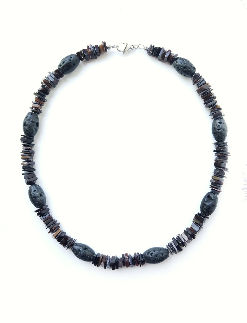 Men's Beaded Necklace  - Mauna Loa