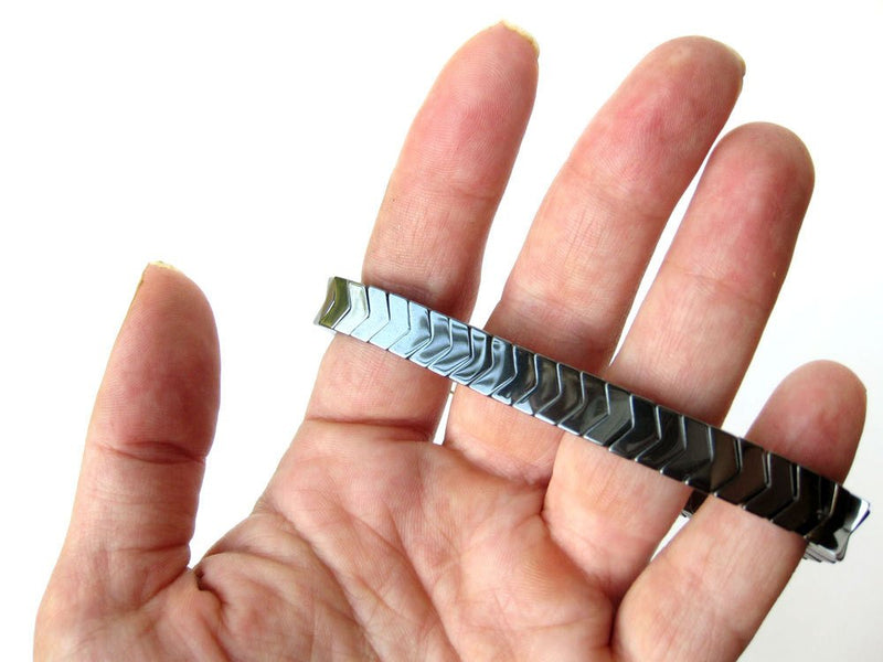 Men's Beaded Bracelet - Hematite Snake