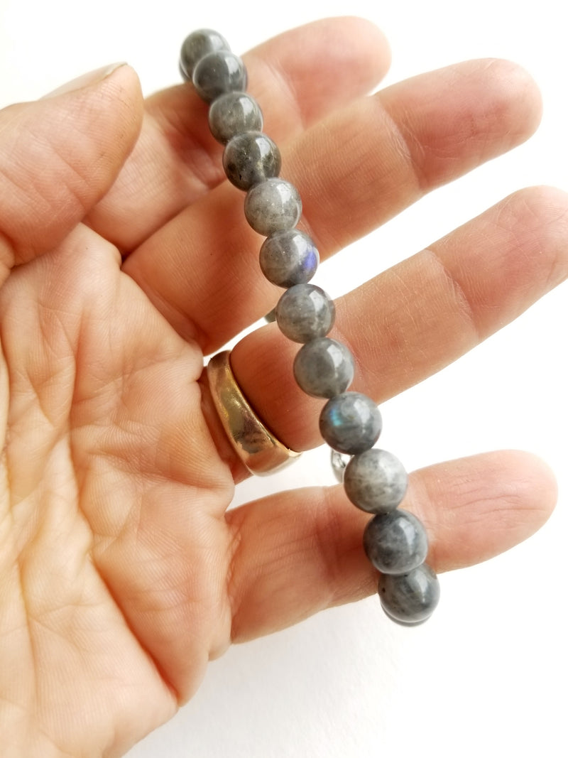 Men's Beaded Bracelet - Labradorite Beads
