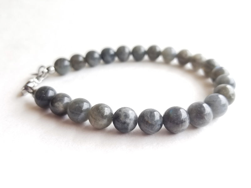Men's Beaded Bracelet - Labradorite Beads