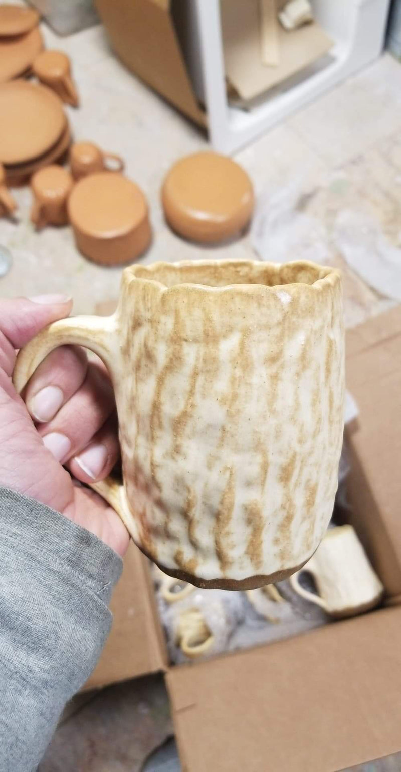 Tree Trunk Pottery Mug